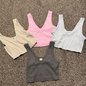 Wild Fable Women's Crop Tops - Pink, Gray, Cream, Light Blue
